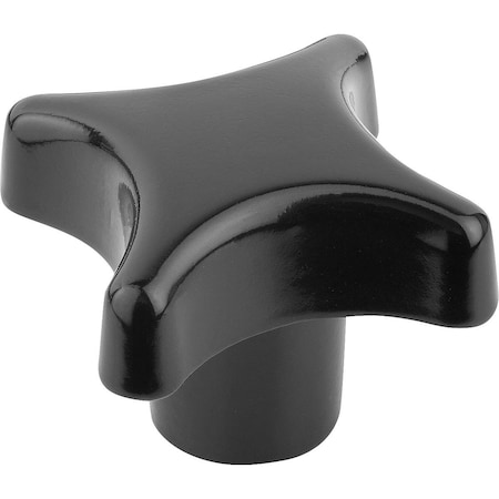 Kipp Palm Grip Plastic Coated D=M08 D1=40 H=26, Form:E, Grey Cast Iron Black K0682.408